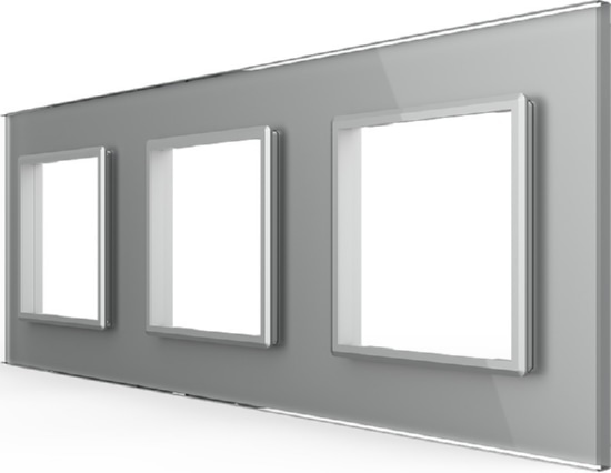 Рамка 3-я, цвет серый, стекло