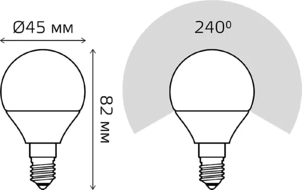 Лампа Gauss Elementary LED  Шар 10W 220V E14 4100K 920Lm